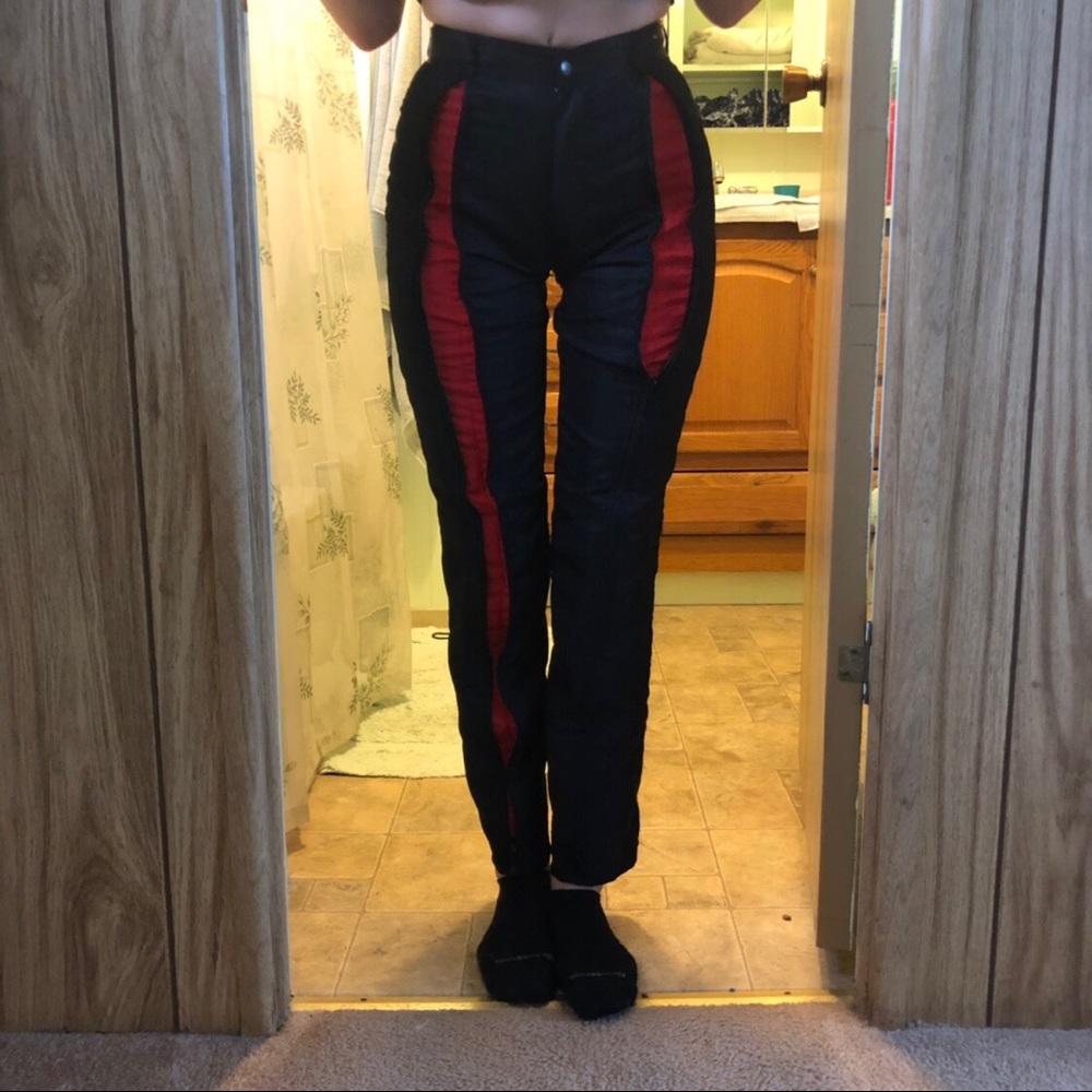 Black & Red Zip Pants